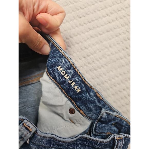 American Eagle Jeans Womens 0 Short Mom Jean Stretch Medium Wash - Picture 6 of 9